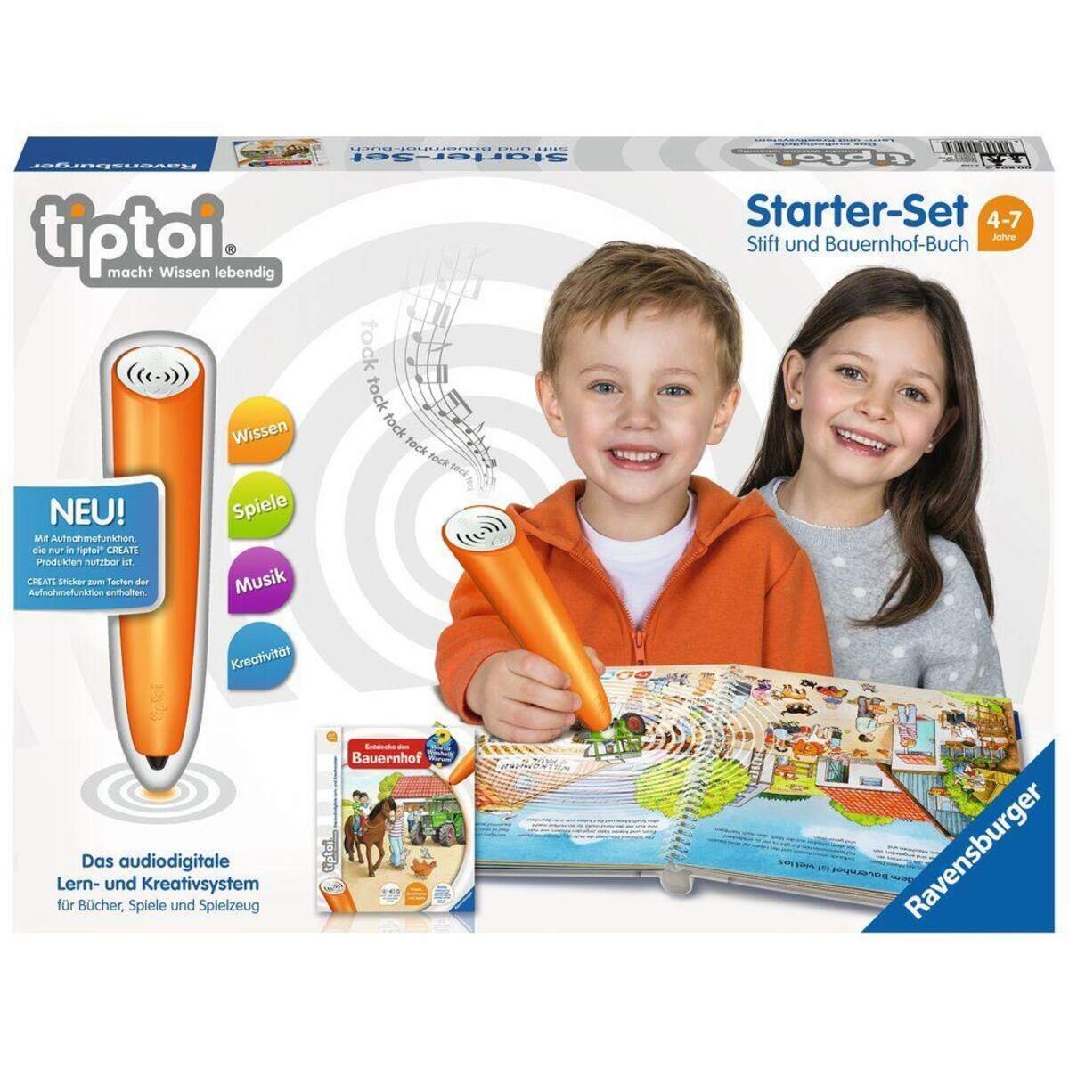 Ravensburger tiptoi Starter-Set Stift und Bauernhof-Buch