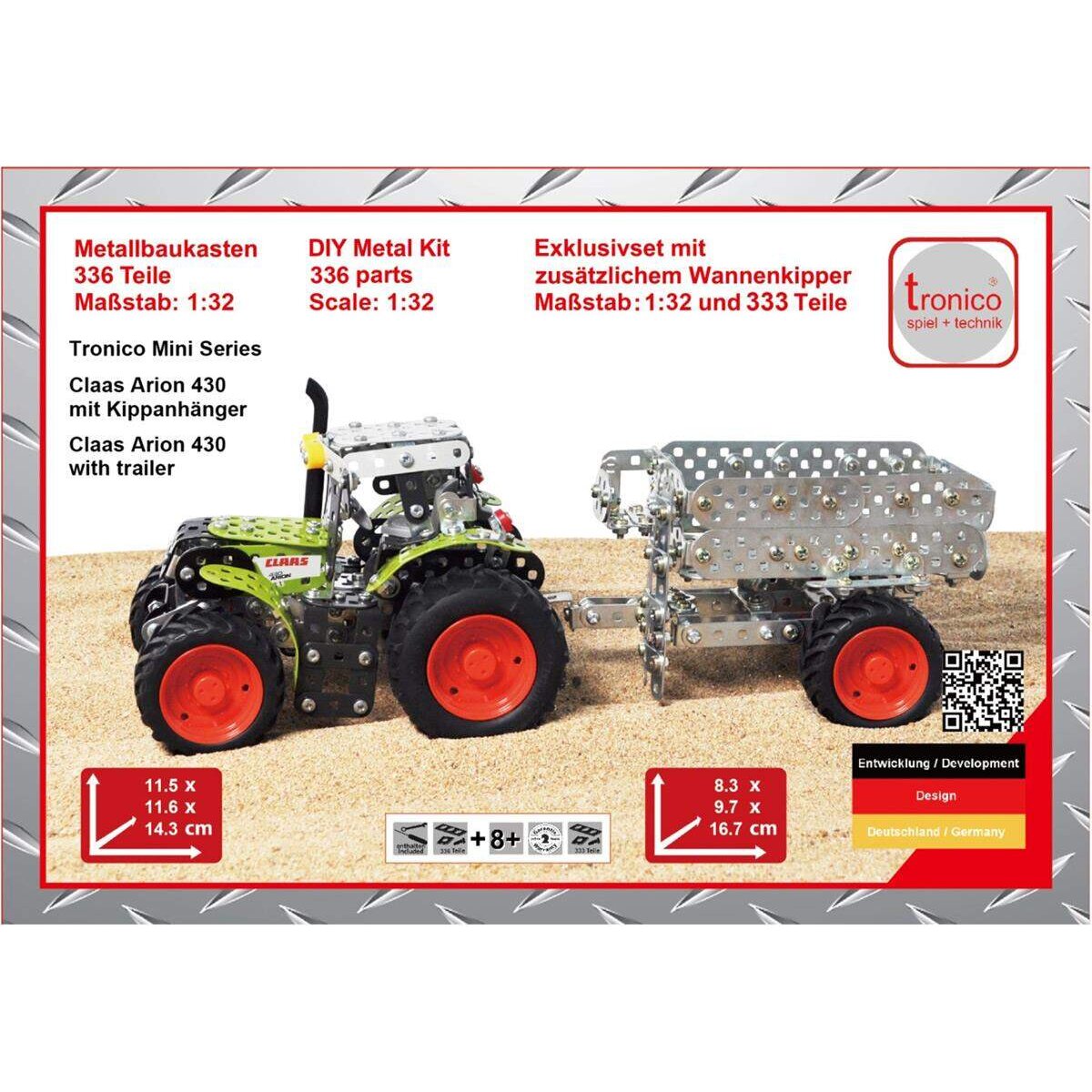 RCEE Metallbau Claas Arion 430 Traktor mit Kippanhänger