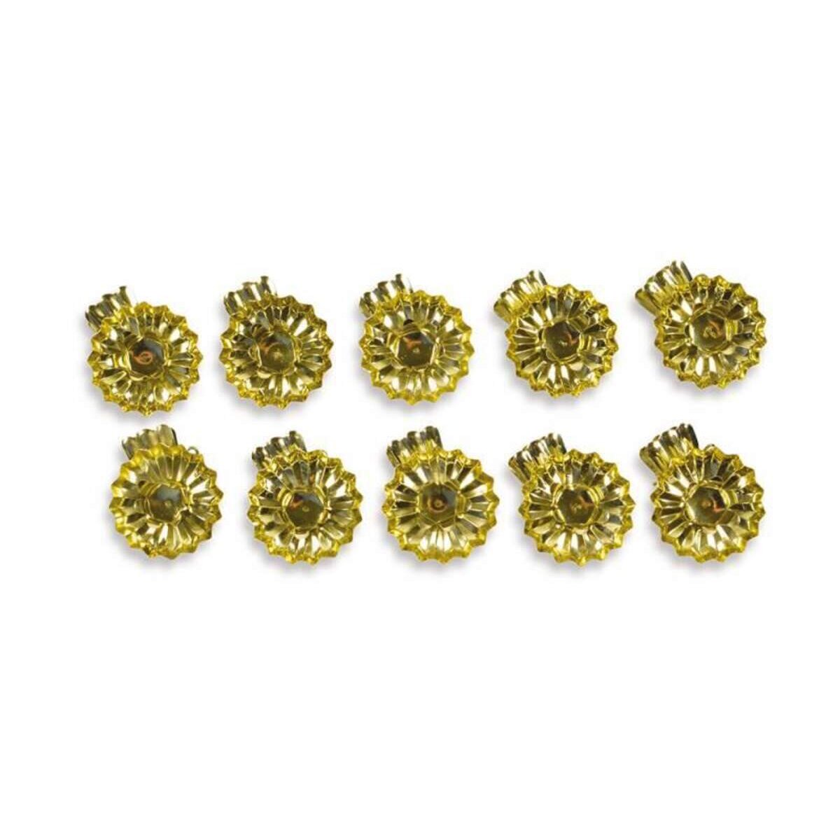 Riffelmacher Baumkerzenhalter gold Zapfenform 15 mm, 10er Packung