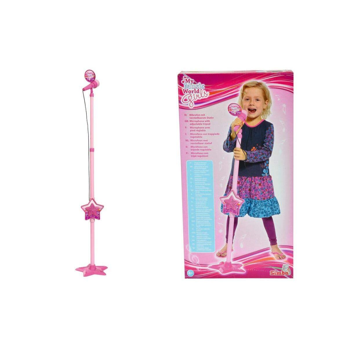 Simba My Music World Girls Standmikrofon, 85-115cm