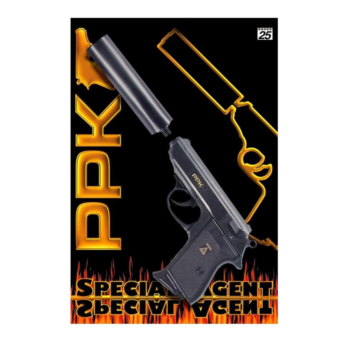 Sohni-Wicke Special Agent PPK 25-Schuss Pistole mit Schalldämpfer