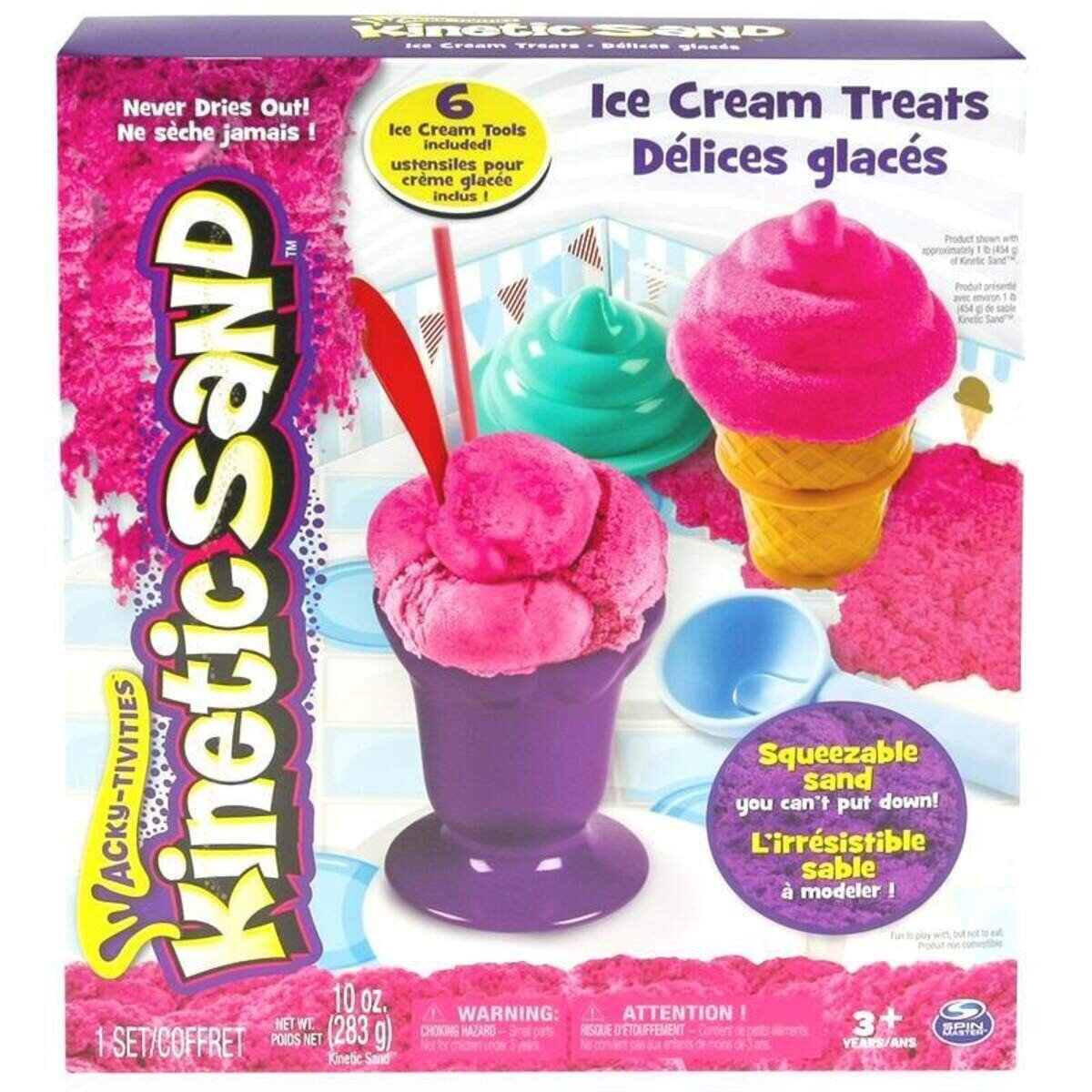 Spin Master Kinetic Sand Ice Cream Theme Set, 283g