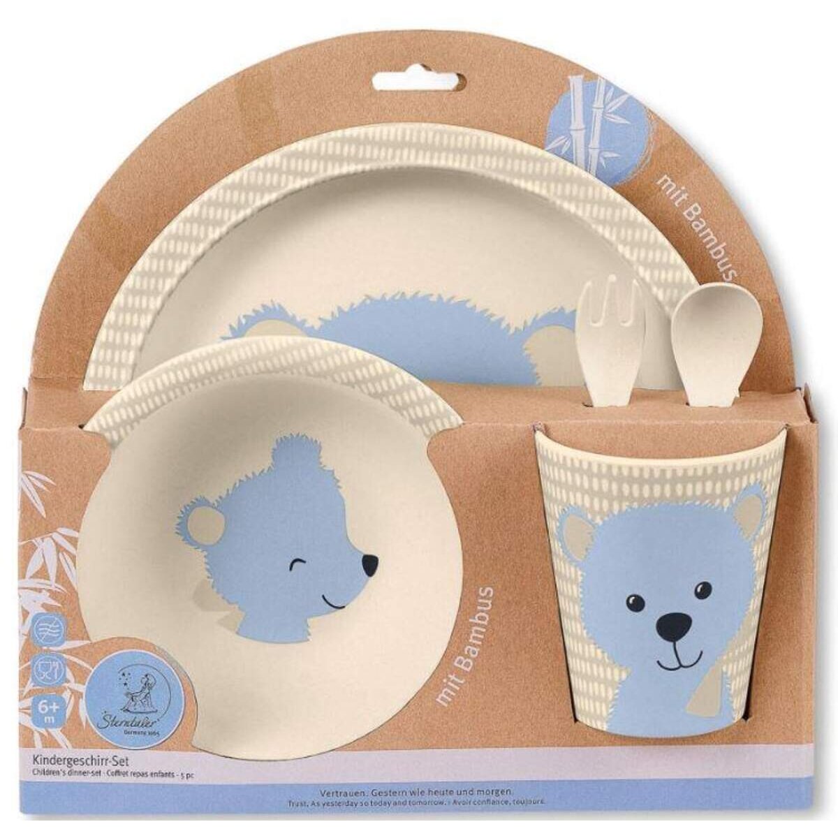 Sterntaler Kindergeschirr-Set mit Bambus Baylee, blau
