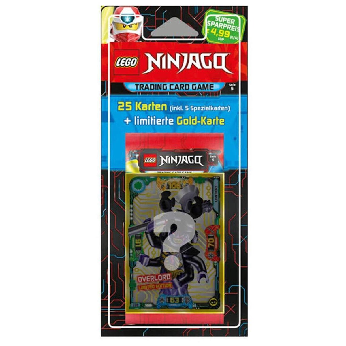 Top Media LEGO® NINJAGO®™ Serie V Blisterpack, 5 Booster und limitierte Goldkarte