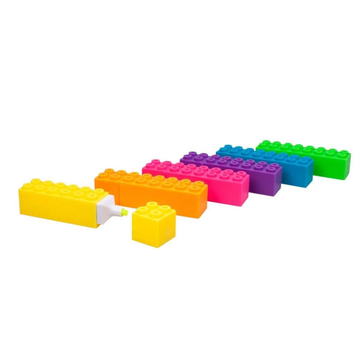 Trendhaus Highlighter Connect&Build, 1 Stück, 6-fach sortiert