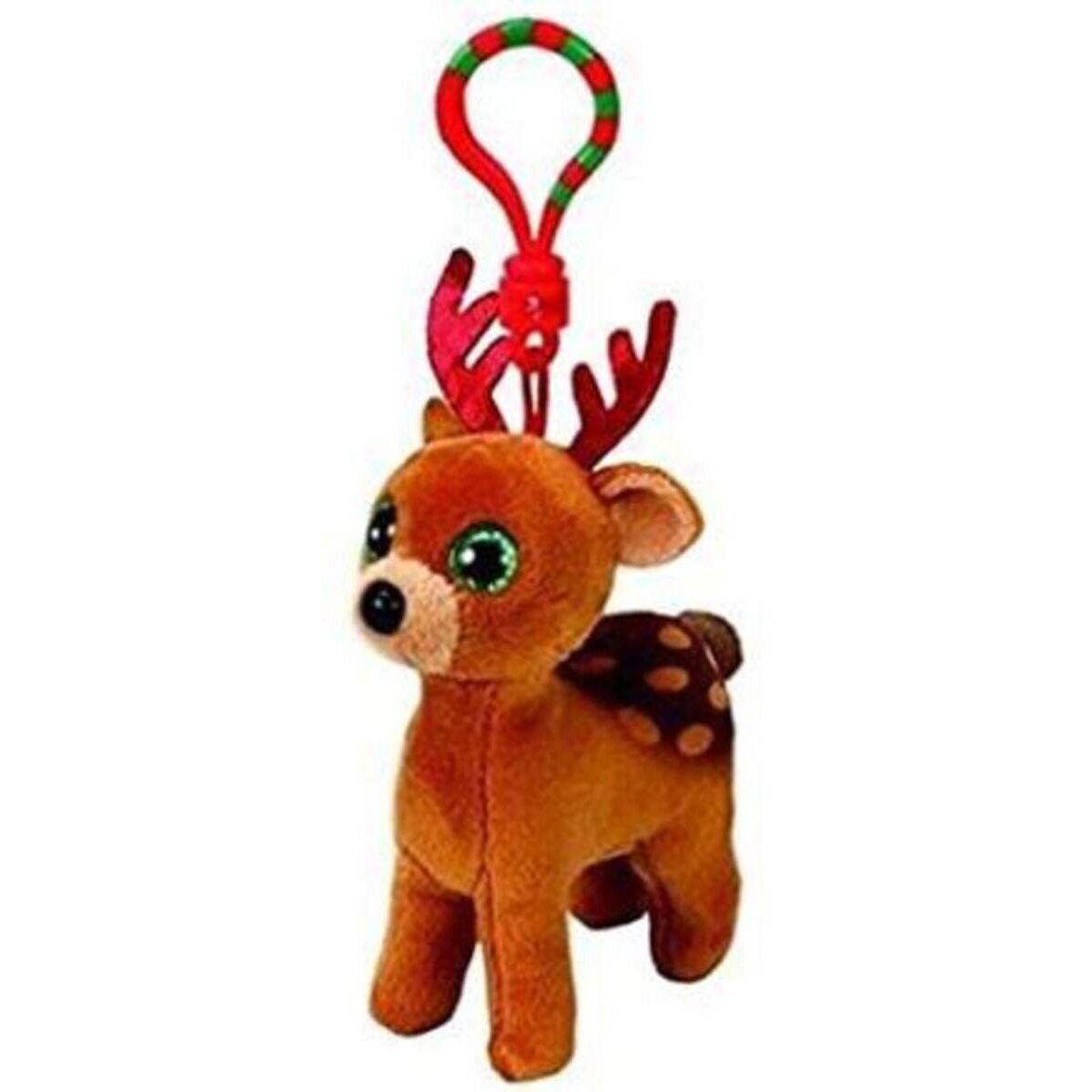 ty Beanie Clip Tinsel, Rentier 8,5cm
