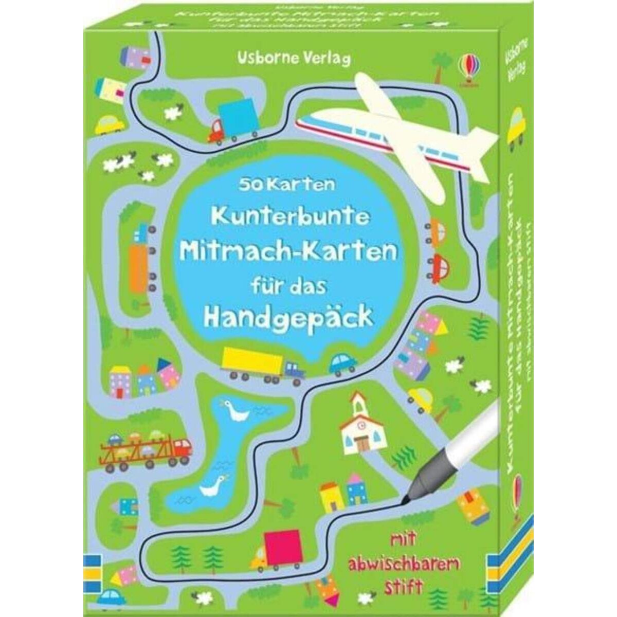 Usborne Verlag 50 Karten Kunterbunte Mitmach-Karten für das Handgepäck