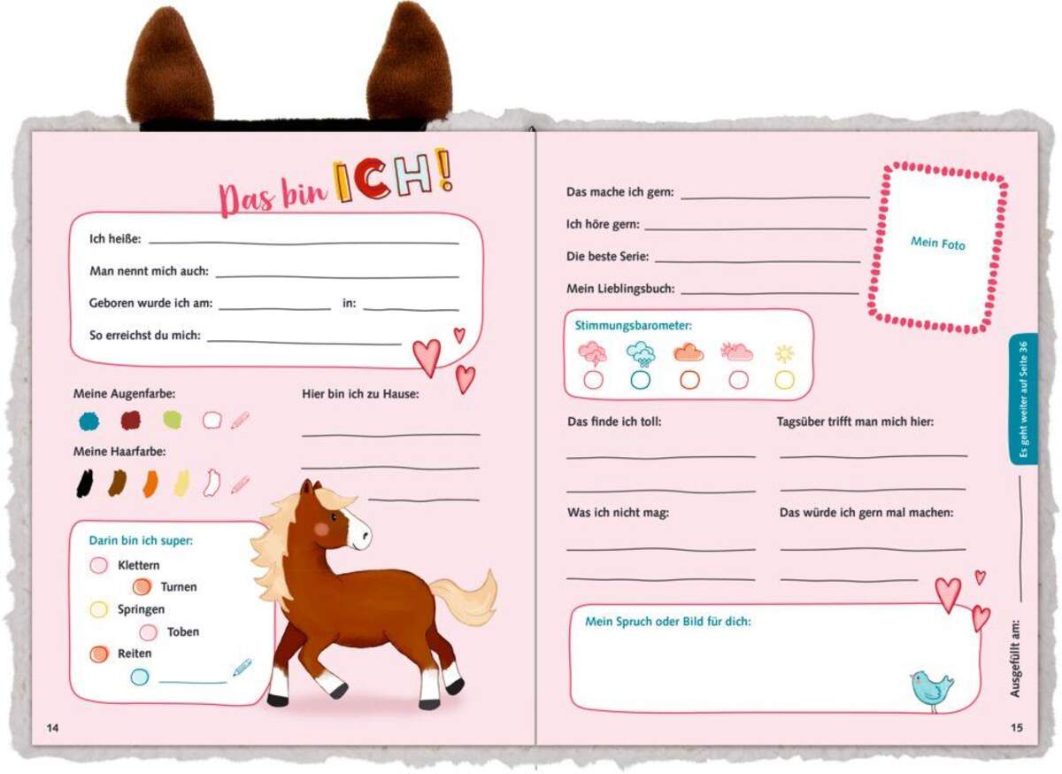 Coppenrath Verlag Freundebuch: Kuschelfreunde - Meine Freunde (Pony)