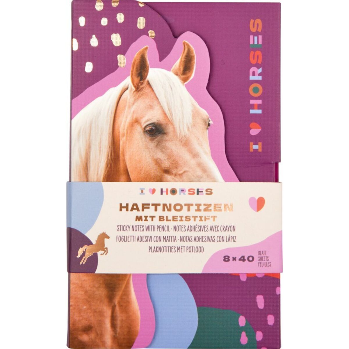 Die Spiegelburg Haftnotizen mit Bleistift - I LOVE HORSES