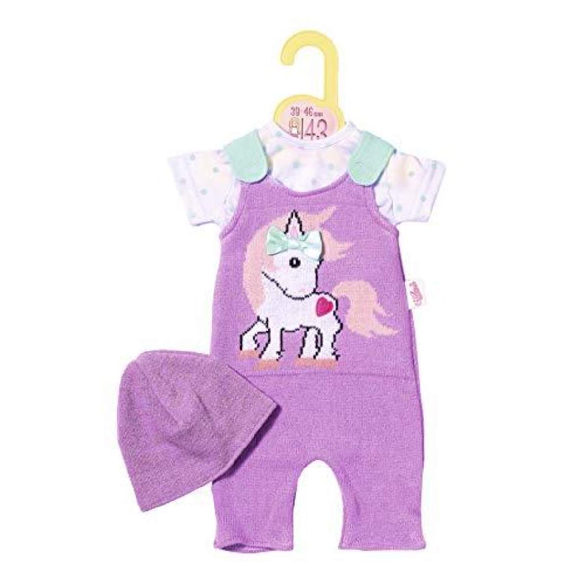 Dolly Moda Strickstrampler m Mütze 43 cm