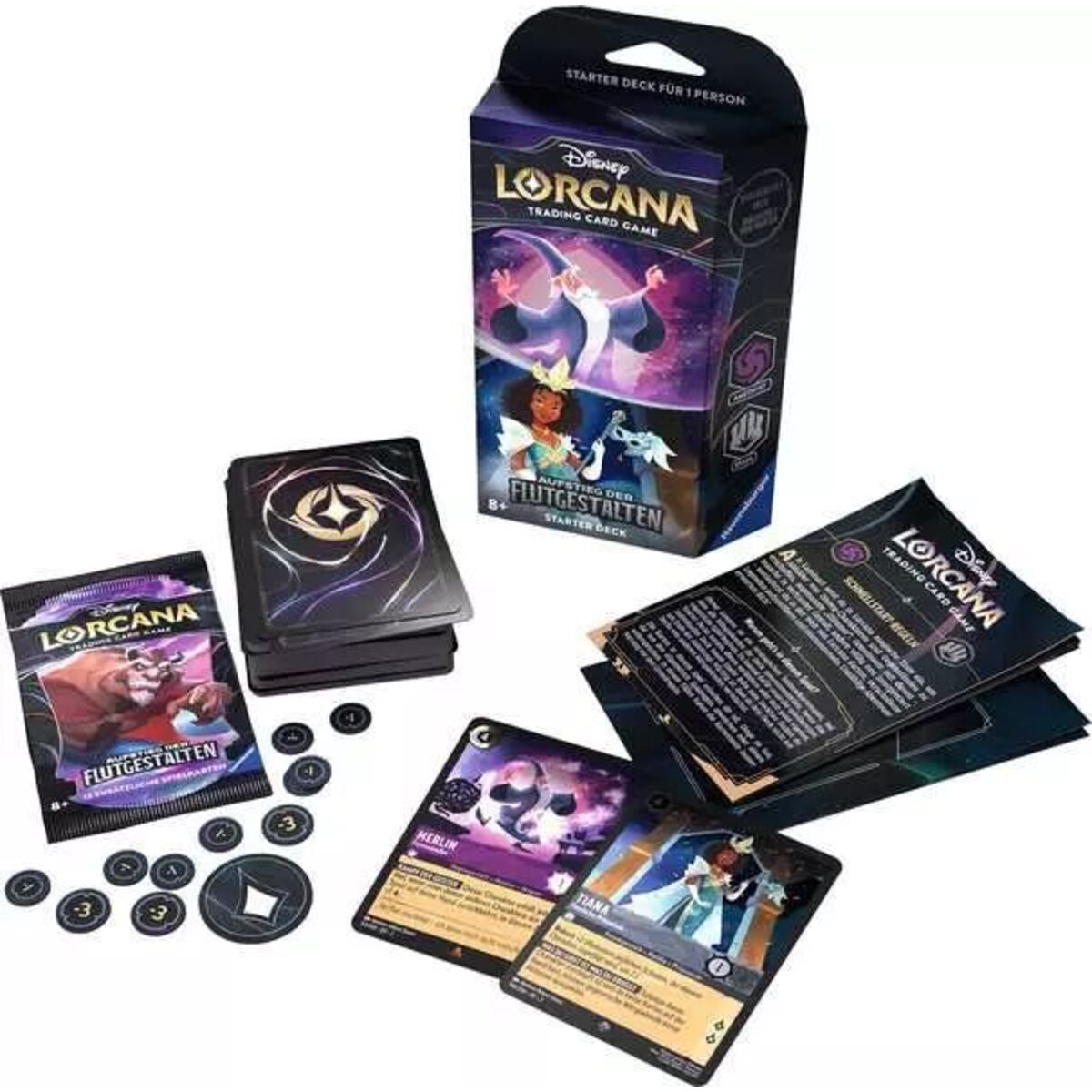 Ravensburger Disney Lorcana: Aufstieg der Flutgestalten - Starter Deck Amethyst u Stahl (DE)