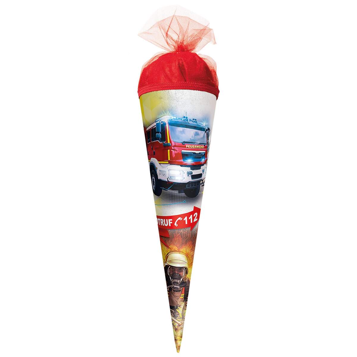Roth Schultüte Feuerwehr 35cm rund, Tüll