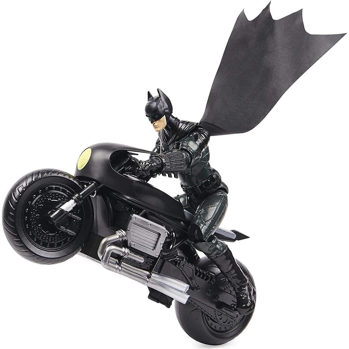 Spin Master Batman authentisches Bat-Cycle mit 30cm Batman-Actionfigur inkl. Stoffumhang
