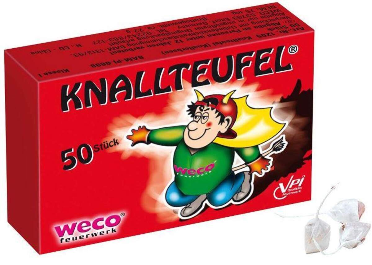 GESPERRT FB WECO Knallteufel Knallerbsen Knaller Feuerwerk Kinderfeuerwerk Partyknaller
