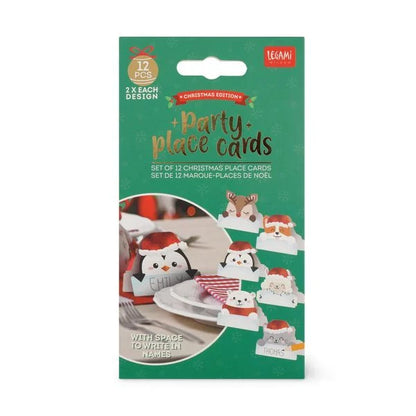 Legami Set 12 weihnachtliche Tischkarten - Christmas Place Cards