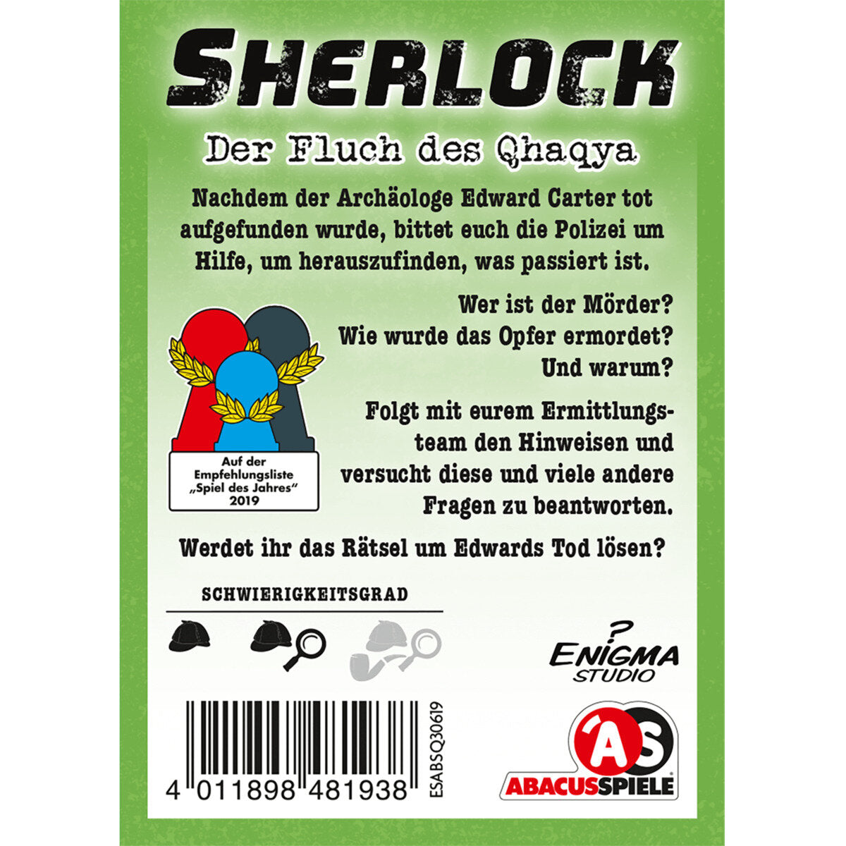 Asmodee Abacusspiele Sherlock – Der Fluch des Qhaqya
