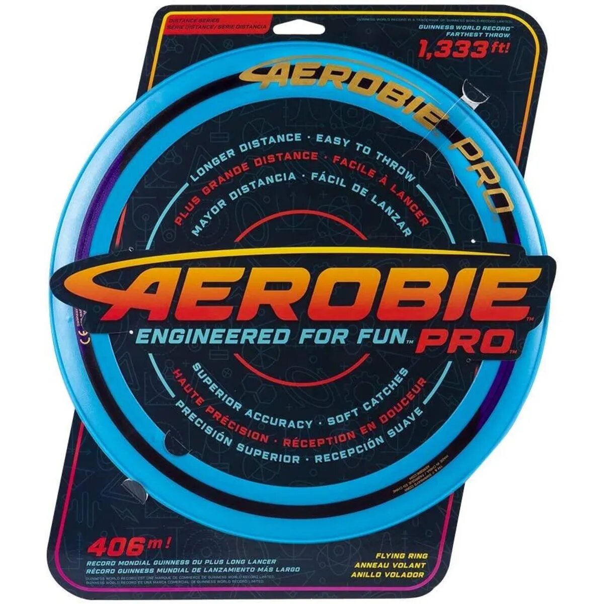 Aerobie 6046387 Pro Flying Ring Wurfring mit Durchmesser 33 cm, 1 Stück, 4-fach sortiert