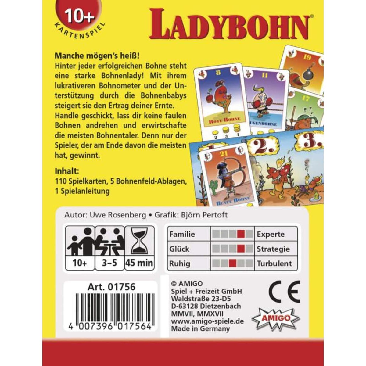 AMIGO Kartenspiel Ladybohn Manche mögens heiß