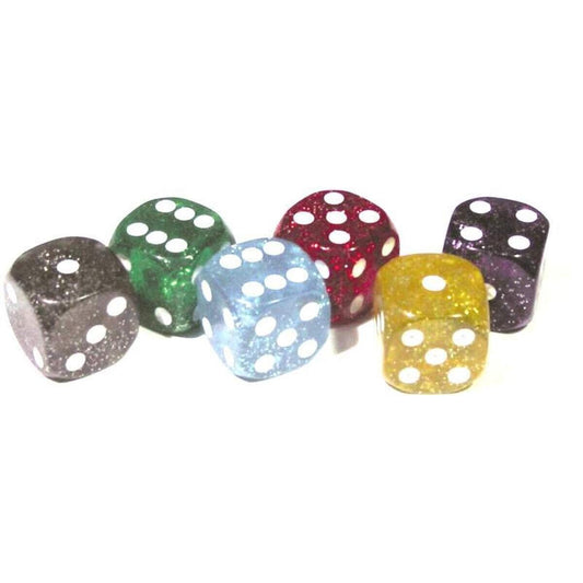 AMIGO Würfel Glitter W06 16mm, 1 Stück, sortiert