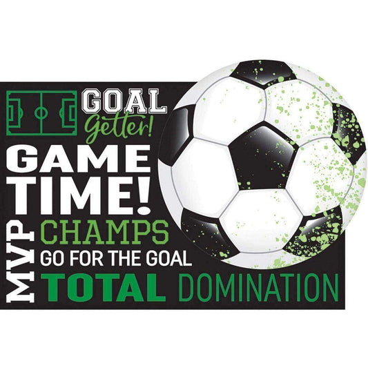 amscan 492902 8 Einladungskarten Fußball "Goal Getter"