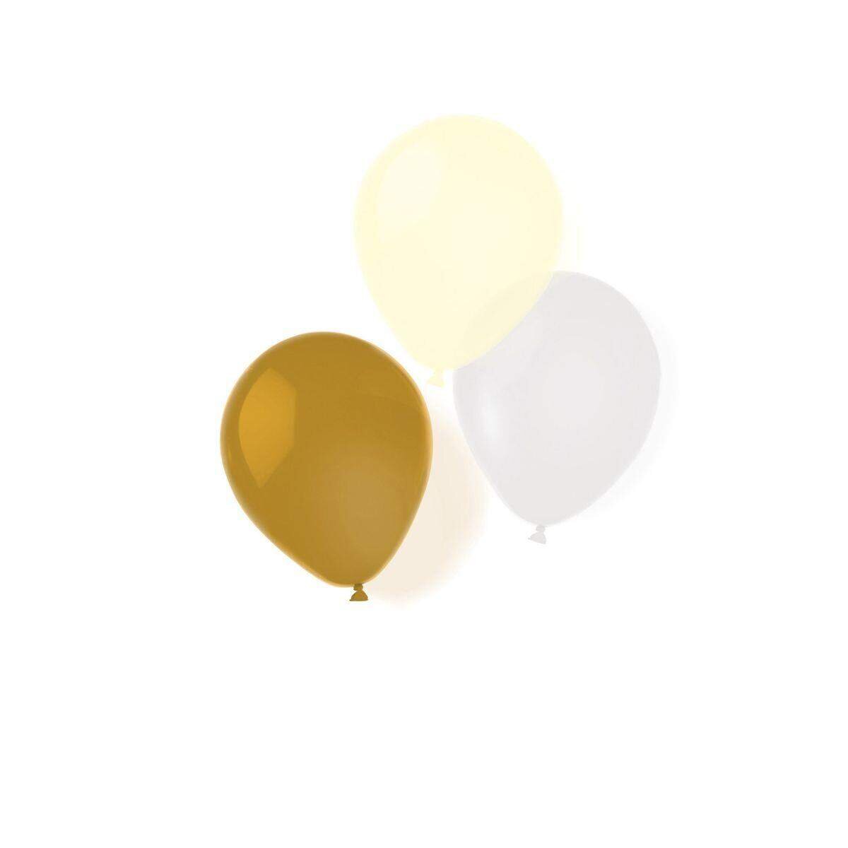 amscan 8 Latexballons Gold Brush