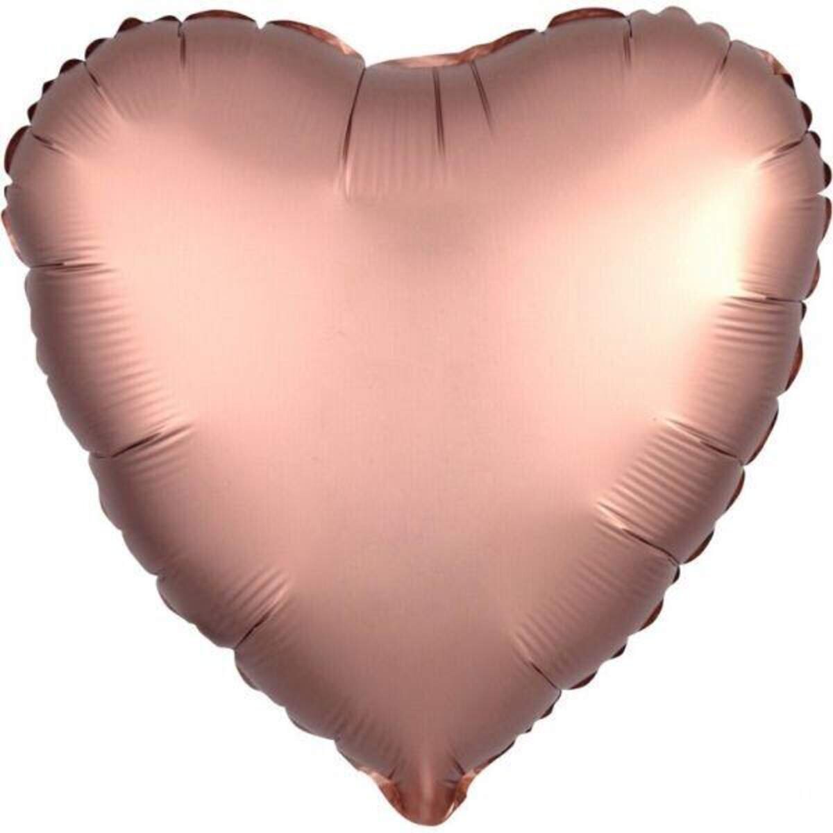 amscan Folienballon Herz Satin Luxe Rose Cooper