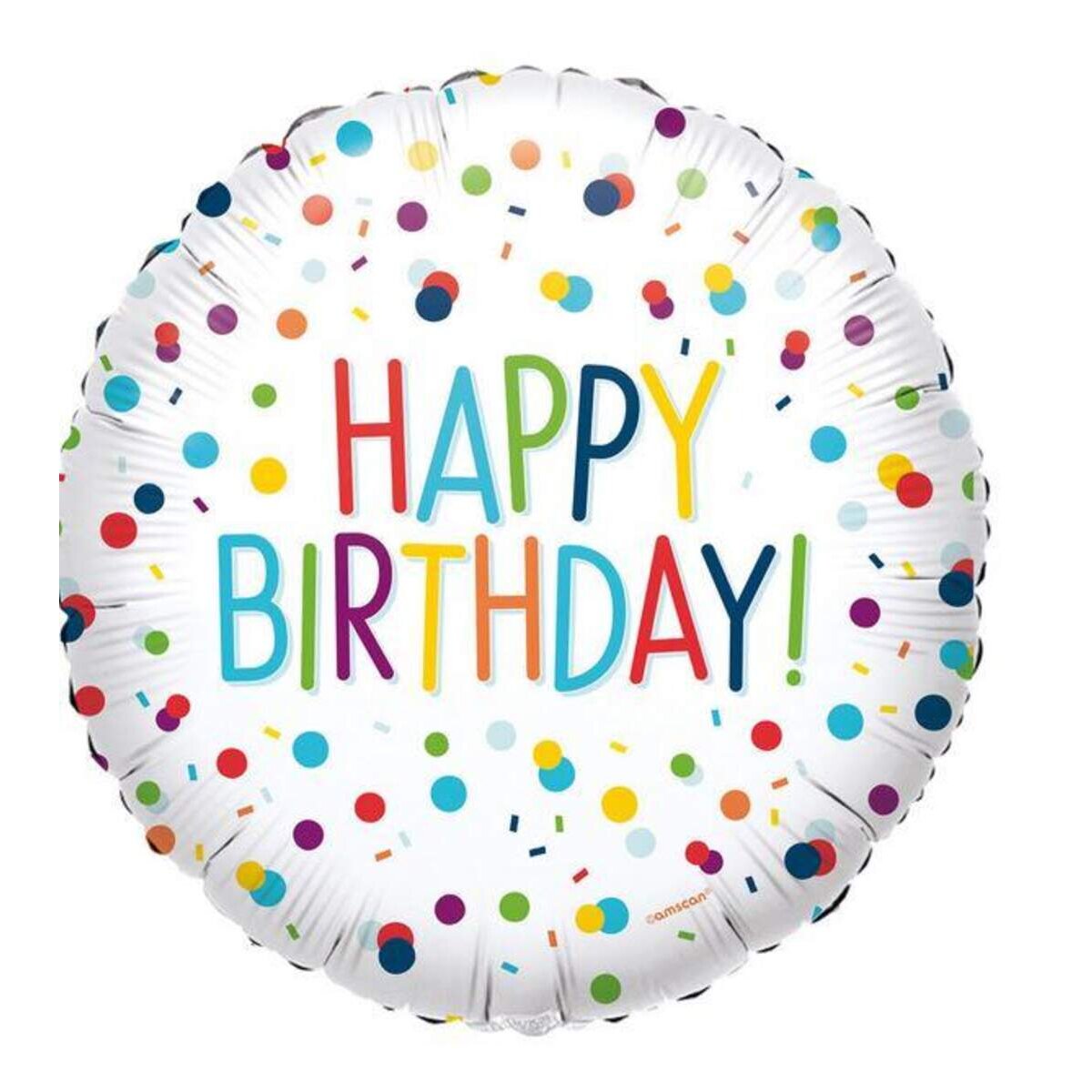 amscan Folienballon Konfetti Happy Birthday