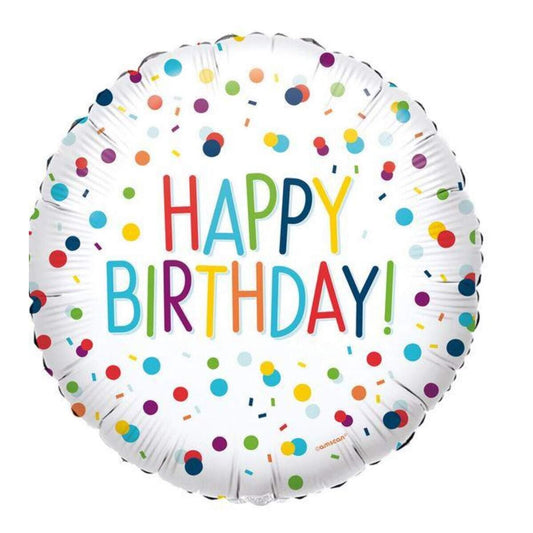 amscan Folienballon Konfetti Happy Birthday