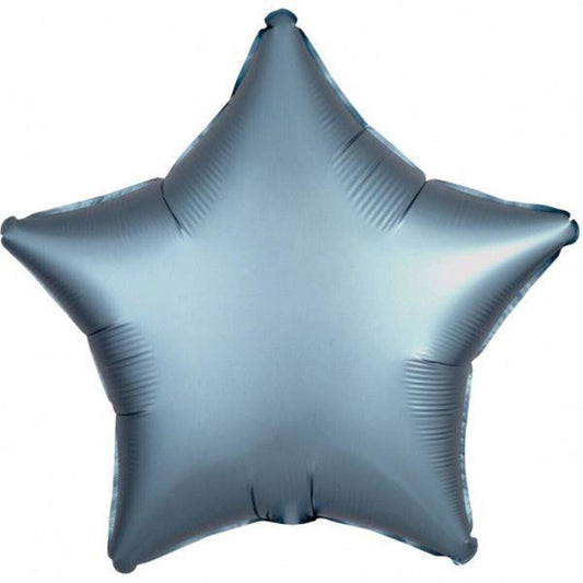 amscan Folienballon Stern Satin Luxe Steel Blue
