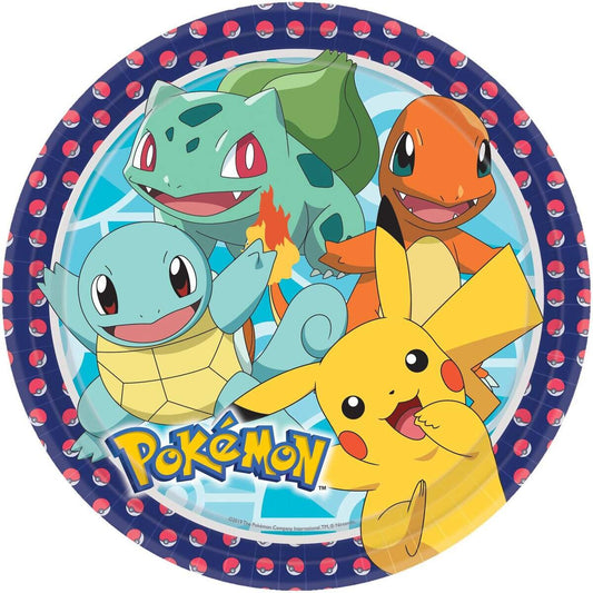 amscan Partyteller Pokemon 8 Stück Ø 23cm