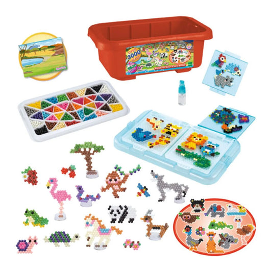 Aquabeads Bastelbox Safari-Set, über 4500 Bastelperlen