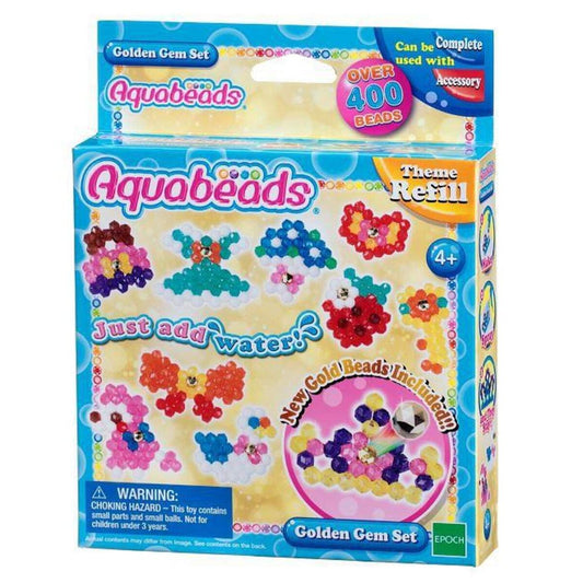Aquabeads Edelsteinset mit goldenen Perlen