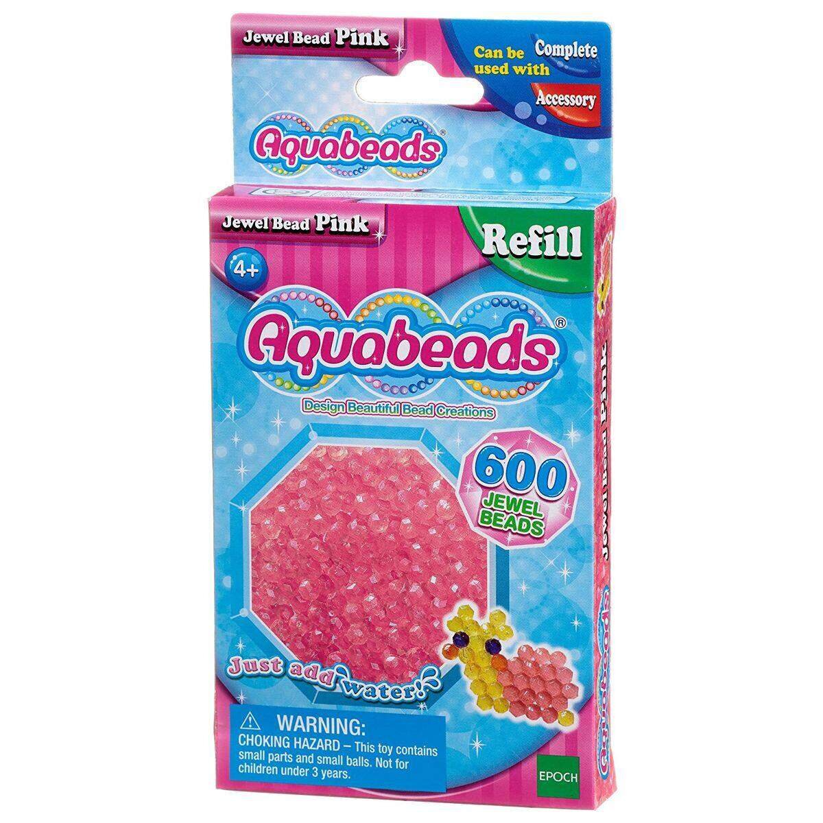 Aquabeads Pinke Glitzerperlen, 600 Stück