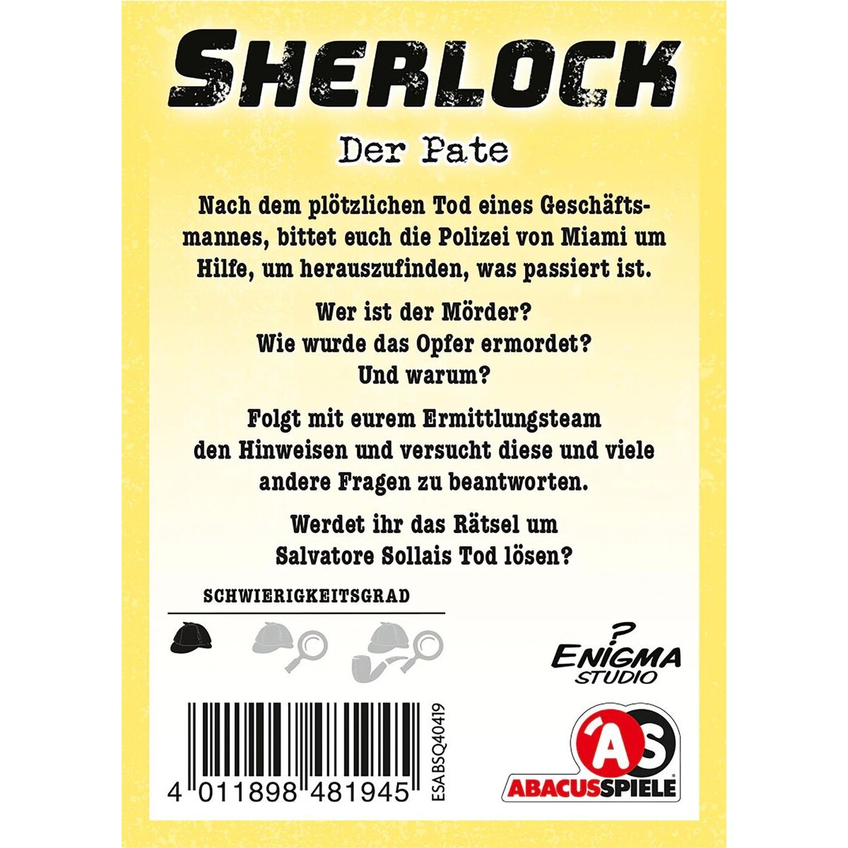 Asmodee Abacusspiele Sherlock - Der Pate