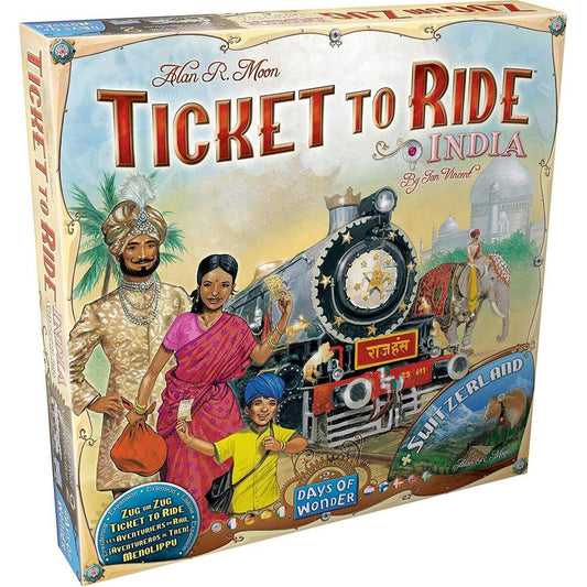 Asmodee Days of Wonder Zug um Zug - Indien + Schweiz (Map Collection 2)