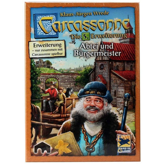 Asmodee Hans im Glück Carcassonne, Abtei und Bürgermeister, Erweiterung 5, Neue Version