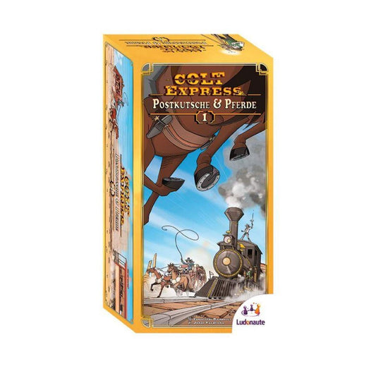 Asmodee Ludonaute Colt Express - Postkutsche & Pferde