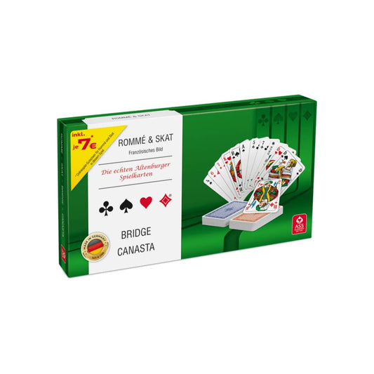 ASS Altenburger Spielkartenkassette – französisches Bild, in Stülpschachtel