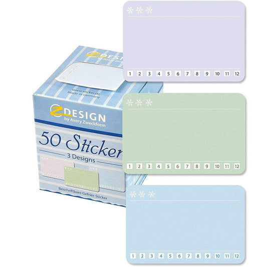 Avery Zweckform Z-Design 56822, Sticker auf Rolle, Eiskristalle, 50 Aufkleber