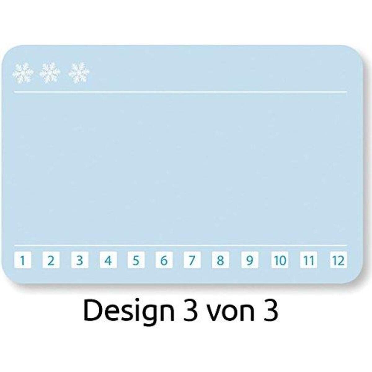 Avery Zweckform Z-Design 56822, Sticker auf Rolle, Eiskristalle, 50 Aufkleber