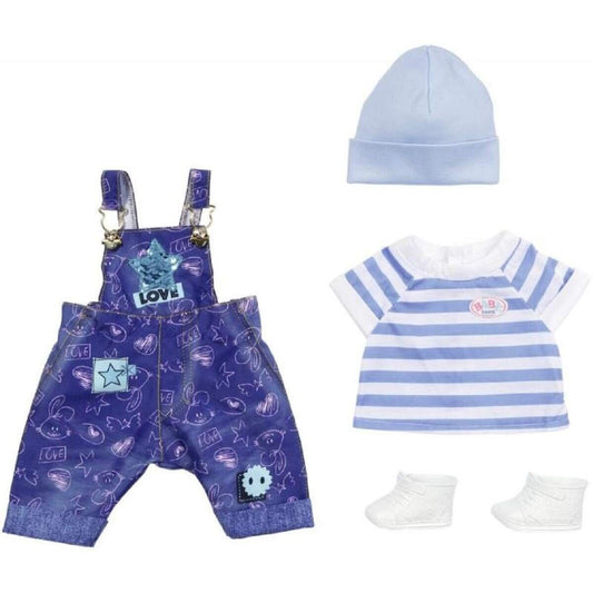 BABY born® Deluxe Jeans Latzhosen Set 43cm