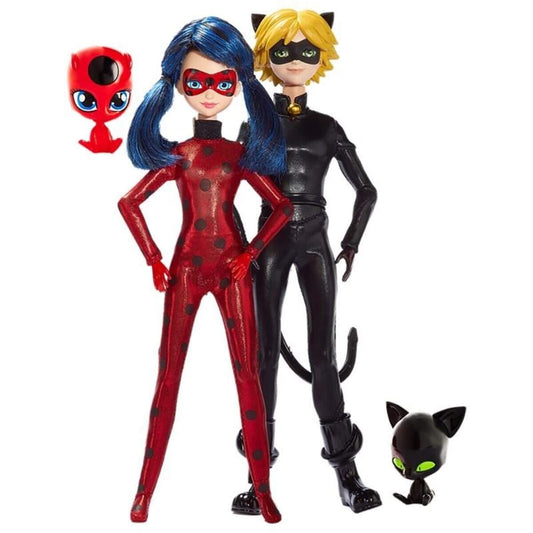 Bandai Spielfiguren Miraculous Ladybug und Cat Noir 26cm