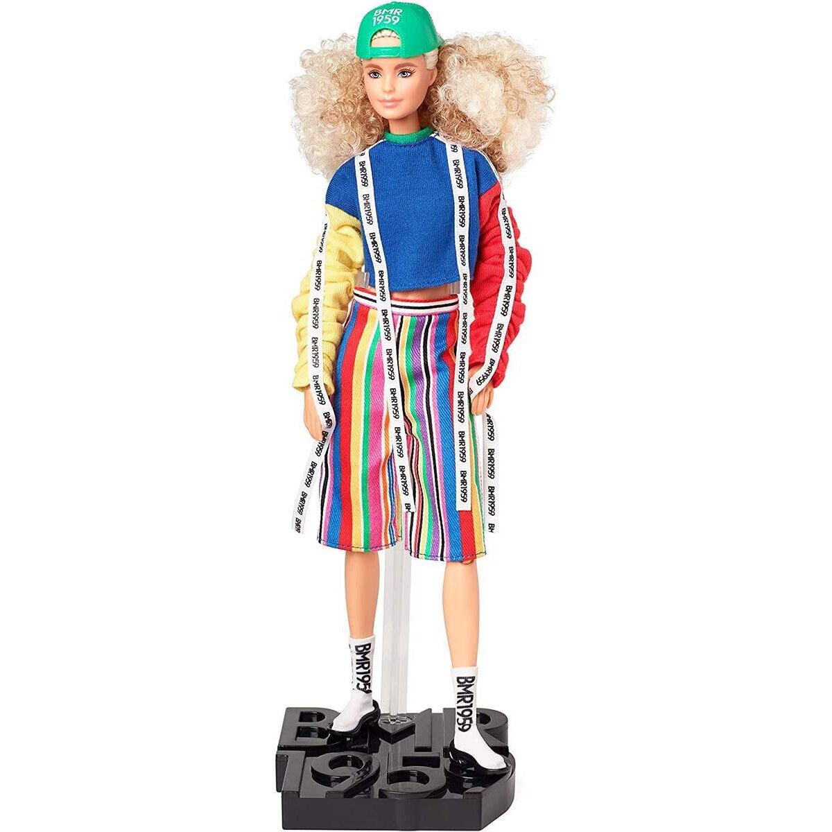 Barbie BMR1959, voll bewegliche Barbie Modepuppe mit blonden Locken