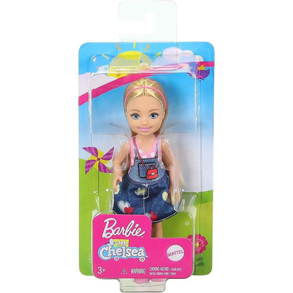 Barbie Chelsea Puppe mit Schultertasche-Motiv, 15 cm