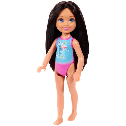 Barbie Club Chelsea Beach-Puppe, ca. 15cm, 1 Stück, 6-fach sortiert