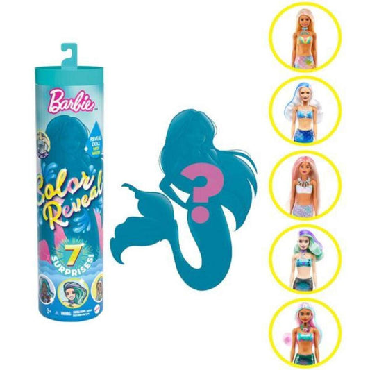 Barbie Color Reveal Meerjungfrau-Puppe mit 7 Überraschungen