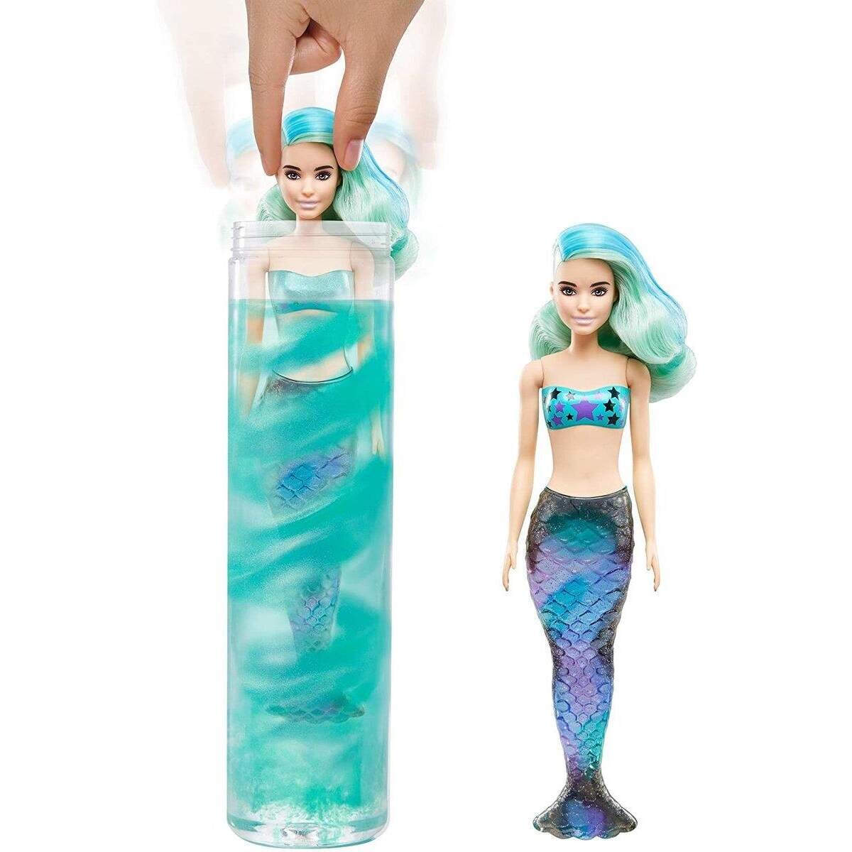 Barbie Color Reveal Meerjungfrau-Puppe mit 7 Überraschungen