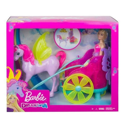 Barbie Dreamtopia Prinzessin Puppe, Pegasus und Kutsche