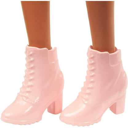Barbie Fashionistas Puppe im grauen Kleid mit Mausaufdruck