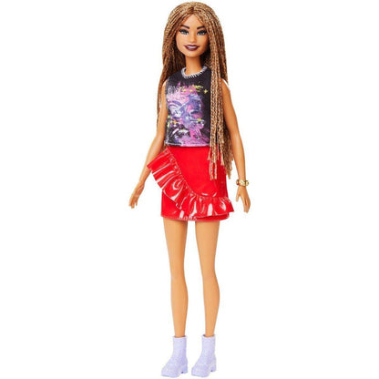 Barbie Fashionistas Puppe im rockigen Outfit mit Rastalocken